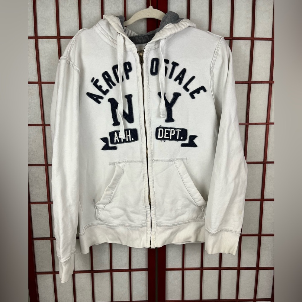 Y2K Aeropostale white Full Zip Jacket